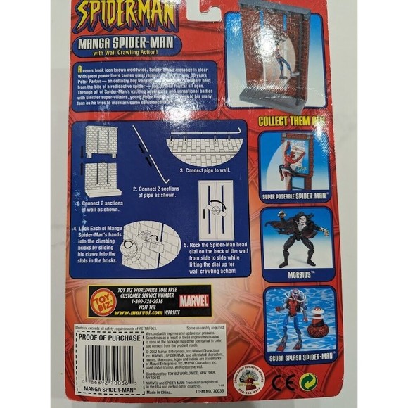 SPIDER-MAN Classics MANGA SPIDER-MAN WALL CRAWLING 2002 ToyBiz Marvel Legends - Picture 5 of 11